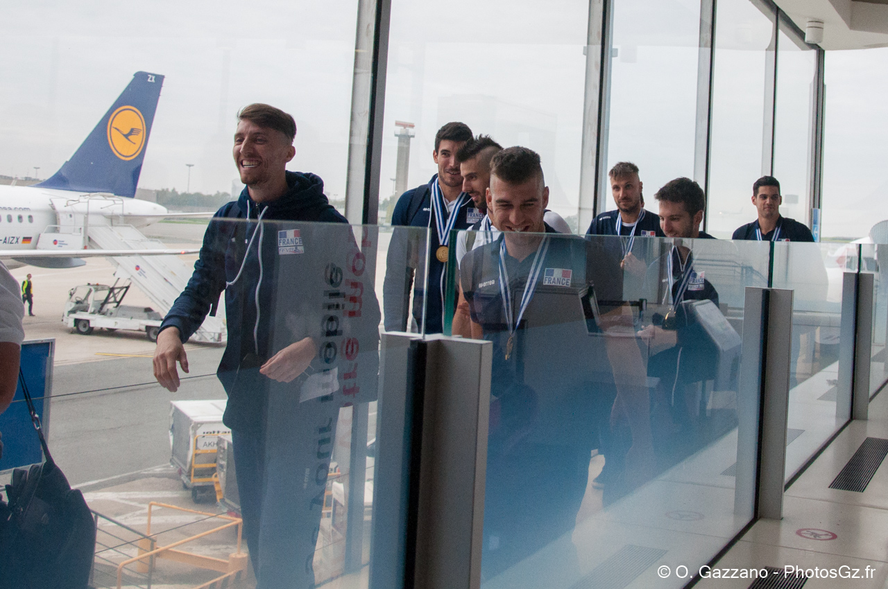Equipe de France de Volley fraichement championne d