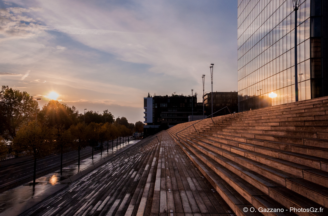 Photo matinale à la bibliothèque François Mitterrand