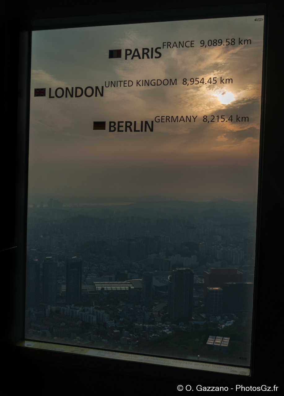 Coucher de Soleil à Seoul, Haut de la tour N-Seoul (Korée du Sud)