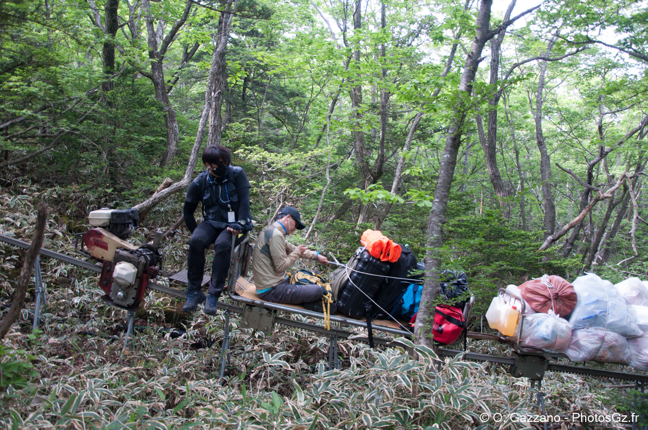 Monorail vers le sommet du volcan de Jeju