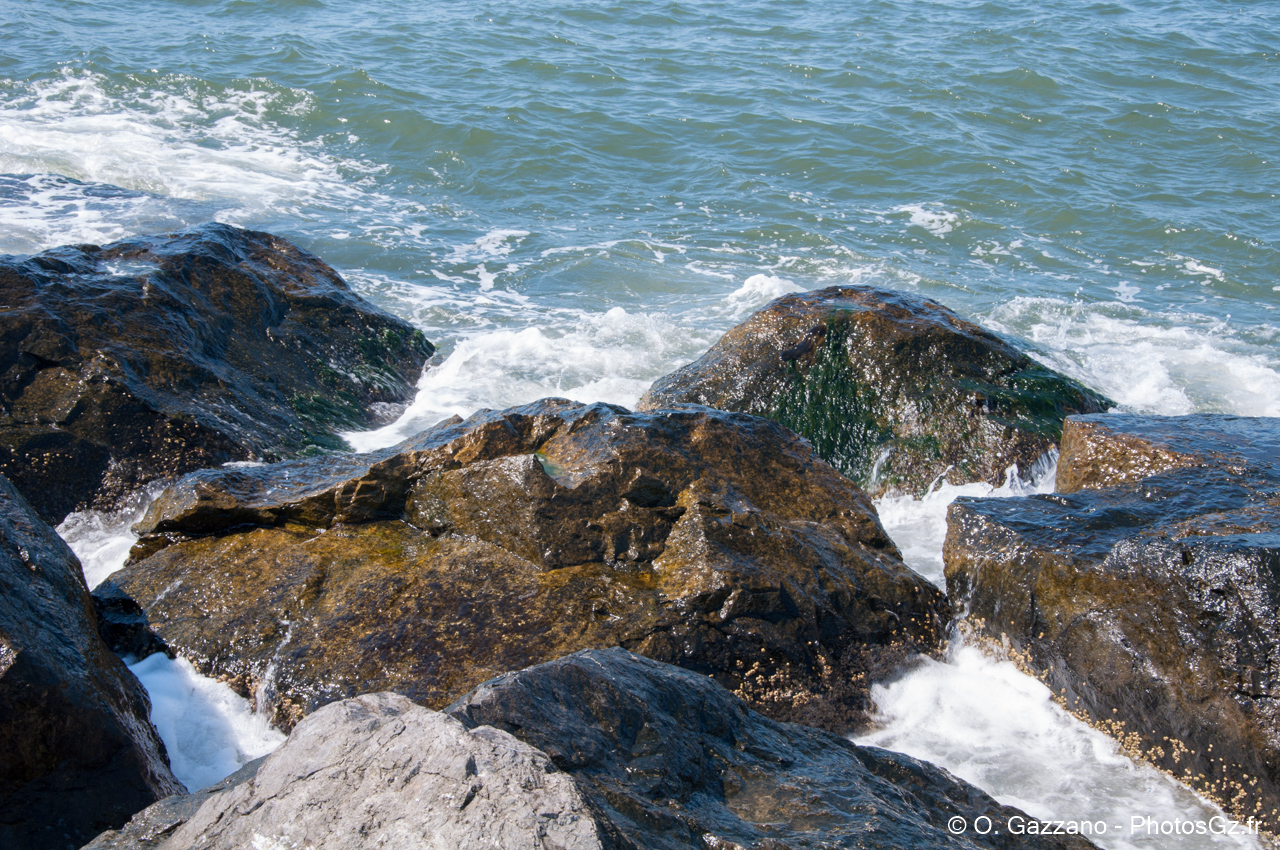 Rochers..Long Beach Island, New Jersey, États-Unis - 1 août 2015